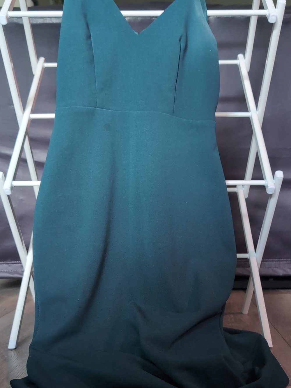 Deep Teal V-Neck Women’s Dress